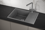 Превью картинка Кварцевая мойка GRANULA 7003, ГРАФИТ #2