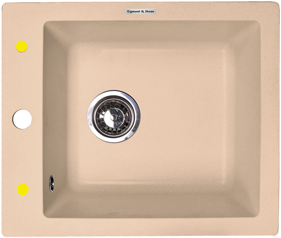 Фото Гранитная мойка Zigmund & Shtain PLATZ 425 Топлёное молоко