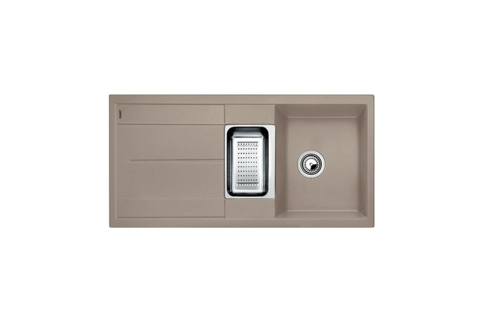 Фото Гранитная мойка Blanсo METRA 6S SILGRANIT PuraDur серый беж с клапаном-автоматом