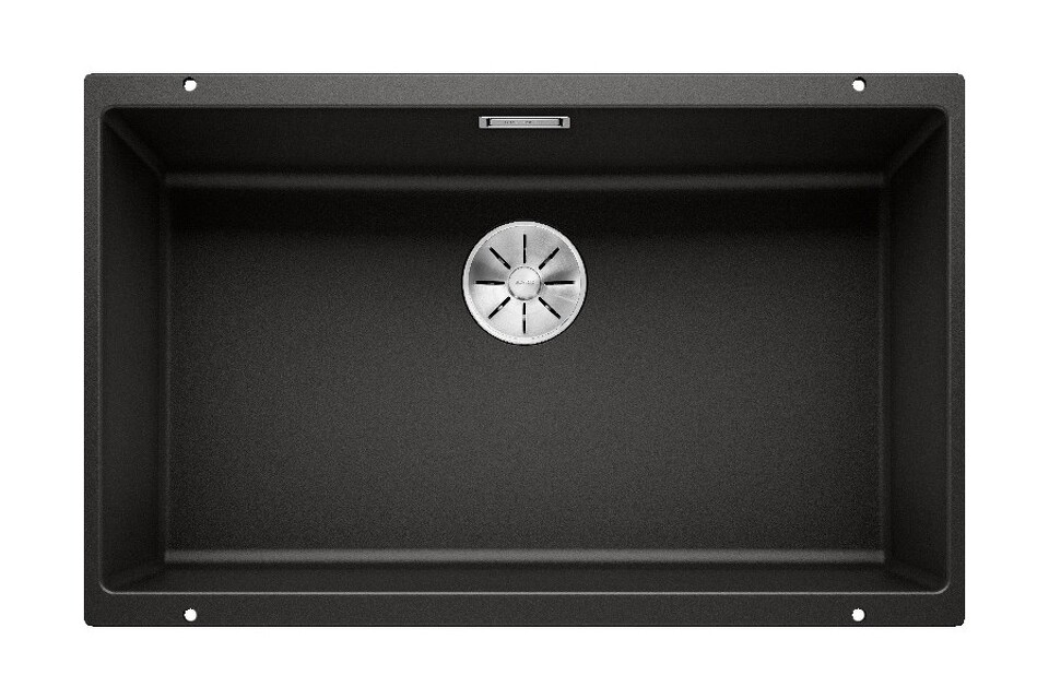 Фото Гранитная мойка Blanсo SUBLINE 700-U SILGRANIT PuraDur черный с отв.арм. InFino