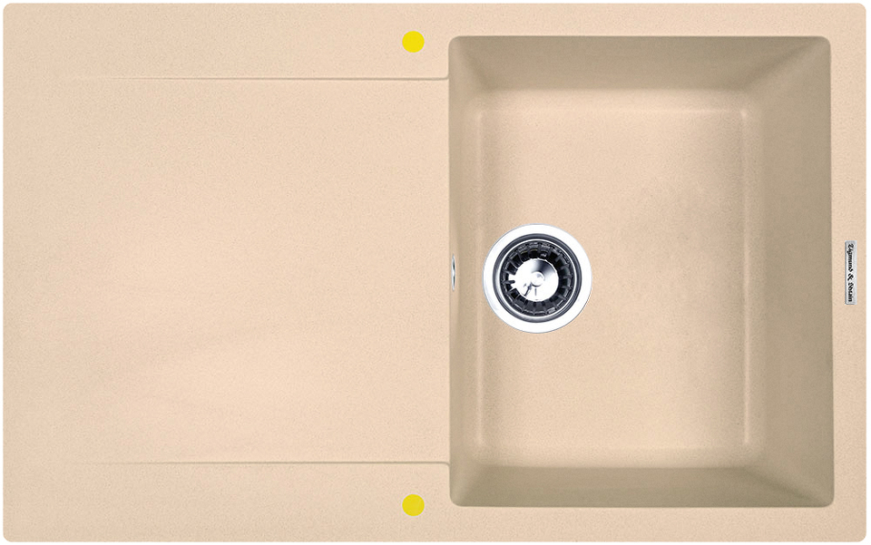 Фото Гранитная мойка Zigmund & Shtain RECHTECK 775 Топлёное молоко