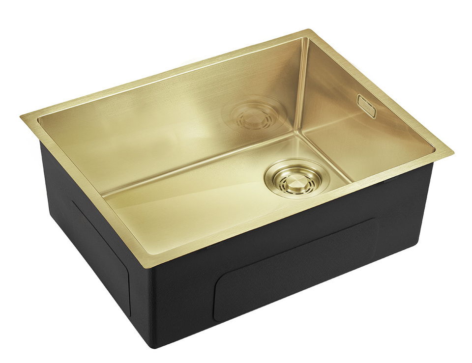 Фото Металлическая мойка EMAR EMB-540(UN) PVD Matt Gold