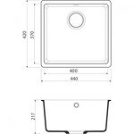 Превью картинка Гранитная мойка Omoikiri Kata 44-U-BL Artgranit/черный #2
