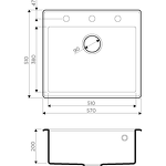 Превью картинка Гранитная мойка Omoikiri Tedori 57-BE Tetogranit/ваниль #2