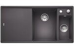 Превью картинка Гранитная мойка Blanсo AXIA III 6 S-F SILGRANIT PuraDur темная скала чаша справа, доска стекло c кл.-авт. InFino #1