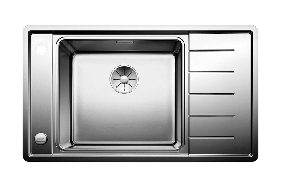 Фото Металлическая мойка Blanсo ANDANO XL 6S-IF Compact нерж.сталь с зеркальной полировкой чаша слева