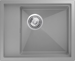 Превью картинка Гранитная мойка Rivelato NOBILE 544-L 1-чаш 540*440 grigio metallizzato #1