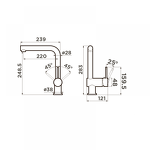 Превью картинка Смеситель для кухни Omoikiri Tanigawa-C латунь/хром #2