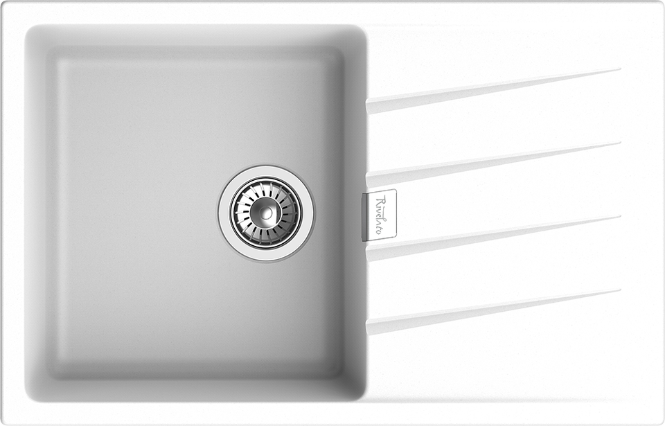 Фото Кварцевая мойка Rivelato RAUM 78 1-чаша 780*500мм brina