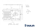 Превью картинка Металлическая мойка Oulin OL-101Y #3