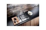 Превью картинка Металлическая мойка Blanсo ANDANO 340/180-U нерж.сталь зеркальная полировка с отв. арм. InFino, правая #4