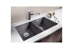 Превью картинка Гранитная мойка Blanсo SUBLINE 350/350-U SILGRANIT PuraDur антрацит с отв.арм. InFino #2