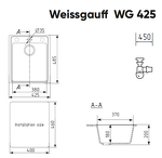 Превью картинка Кварцевая мойка Weissgauff WG 42502 Beige #3