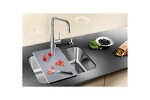 Превью картинка Металлическая мойка Blanсo SUPRA 500-U нерж.сталь полированная с корзинчатым-вентилем #3