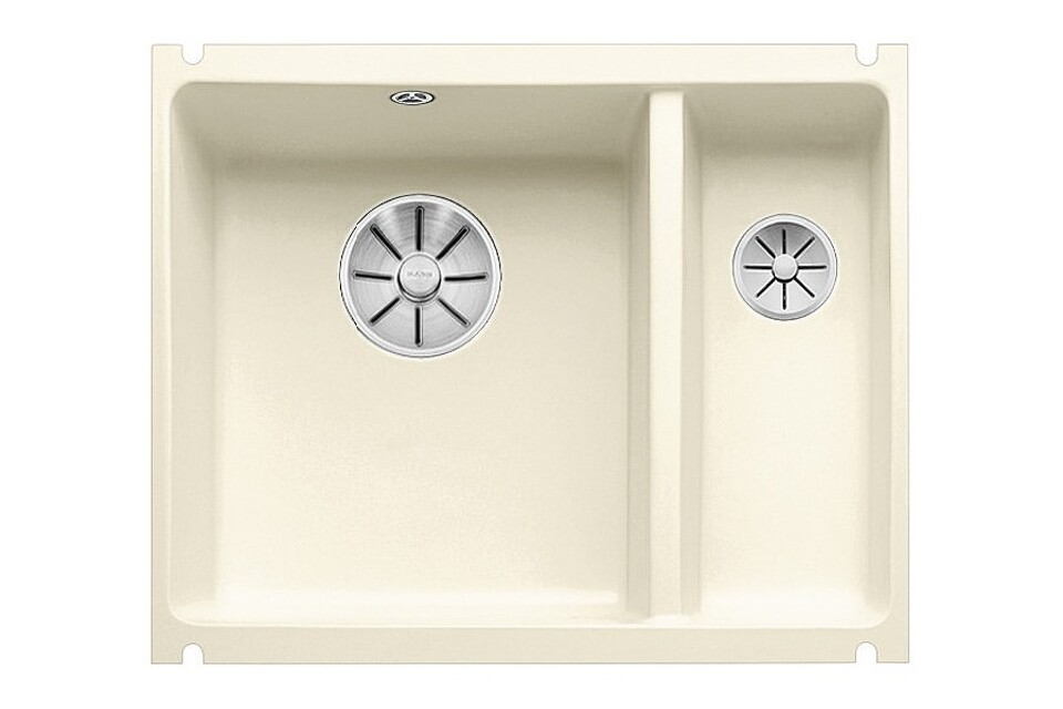 Фото Гранитная мойка Blanсo SUBLINE 350/150-U керамика PuraPlus глянцевый магнолия  с отв.арм. InFino