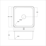 Превью картинка Металлическая мойка EMAR EMB-127A PVD Nano Satine #6