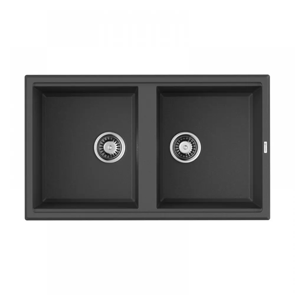 Фото Гранитная мойка Omoikiri Tedori 86-2-PL Tetogranit/платина