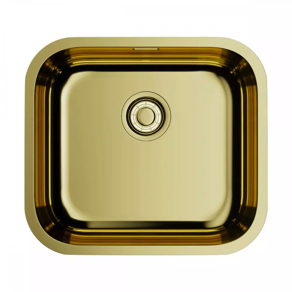 Фото Металлическая мойка Omoikiri Omi 49-U/I-LG нерж. сталь/светлое золото