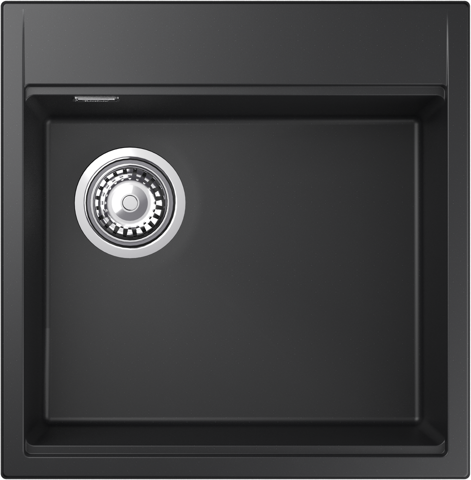 Фото Гранитная мойка Rivelato TESORO 505-L 1-чаш 500*510 nero