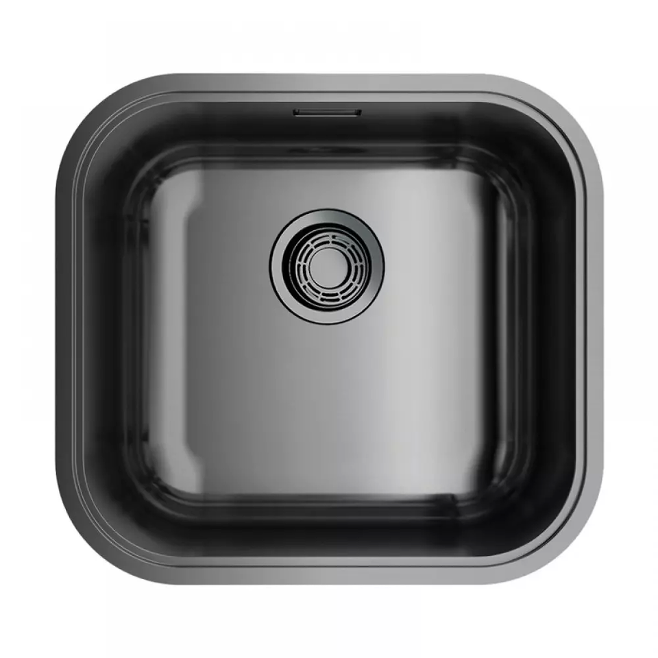 Фото Металлическая мойка Omoikiri Omi 44-U/I-GM нерж. сталь/вороненая сталь