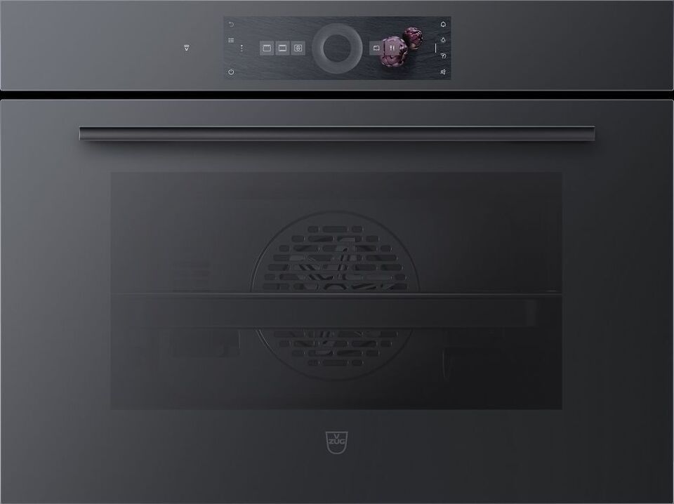 Фото Электрический духовой шкаф V-ZUG Combair V6000 45 C6T-21050 черное стекло