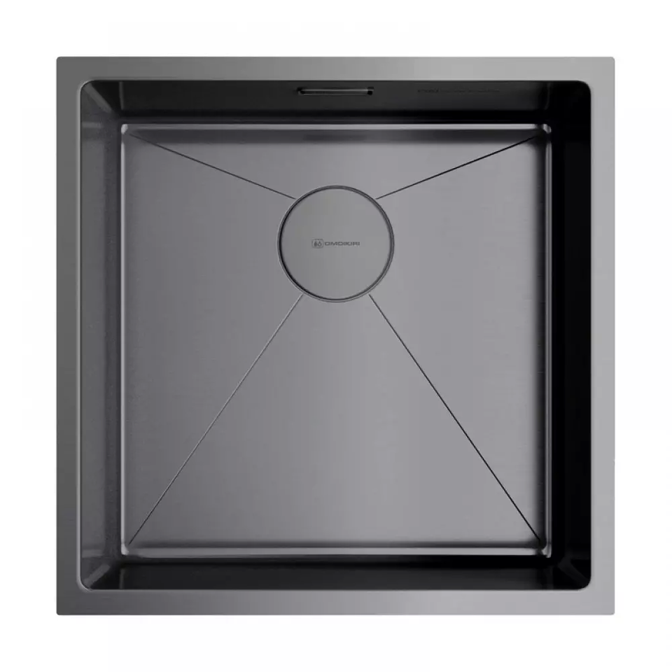 Фото Металлическая мойка Omoikiri Taki 44-U/IF-GM нерж. сталь/вороненая сталь