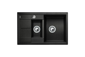 Картинка Blanсo METRA 6S Compact SILGRANIT PuraDur черный с клапаном-автоматом