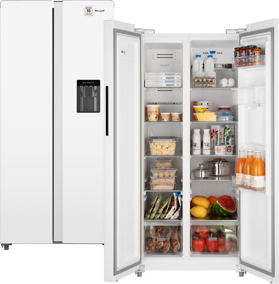 Фото  Холодильник side by side Weissgauff WSBS 600 W NoFrost Inverter Water Dispenser