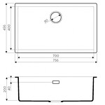 Превью картинка Кварцевая мойка Omoikiri Yamakawa 75-U/I-GR Artceramic/leningrad grey #2