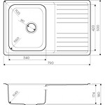 Превью картинка Металлическая мойка Omoikiri Sagami 79-IN нерж. сталь/нержавеющая сталь #3