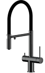 Превью картинка Смеситель для кухни Rivelato Adria U-обр. гибкий излив с краном питьевой воды D-35мм PVD black #1