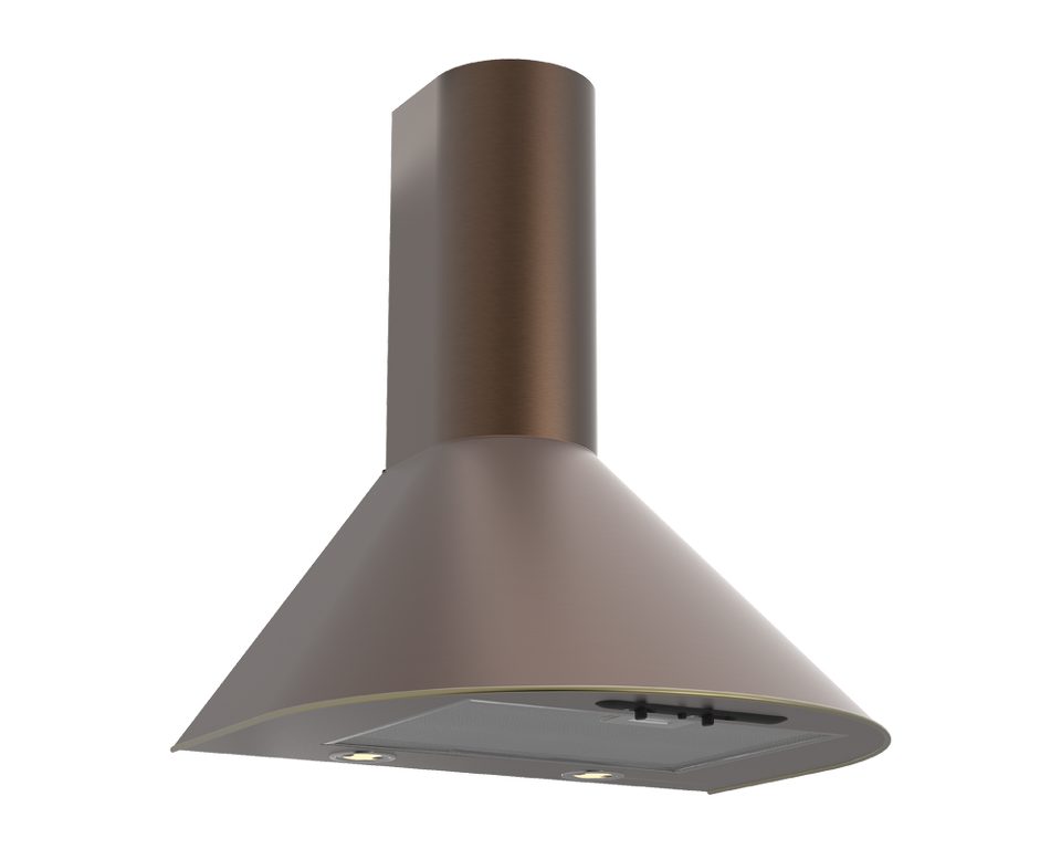 Фото Купольная вытяжка Elikor Эпсилон 60П-430-П3Л медный антик/зол.