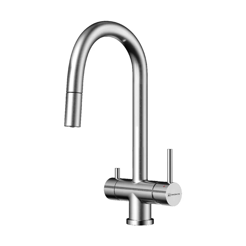 Фото Смеситель для кухни Omoikiri Akita-S-BN латунь/нержавеющая сталь