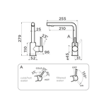 Превью картинка Смеситель для кухни Omoikiri Nakagawa 2 Plus-AZ латунь/azur blue #2