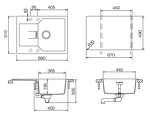 Превью картинка Гранитная мойка SCHOCK MANHATTAN 45D CRISTALITE оникс #2