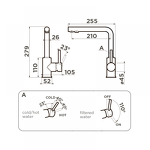 Превью картинка Смеситель для кухни Omoikiri Nakagawa 2 Plus-CA латунь/карамель #3