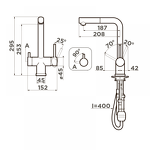 Превью картинка Смеситель для кухни Omoikiri Takamatsu-S-WH латунь/белый #5