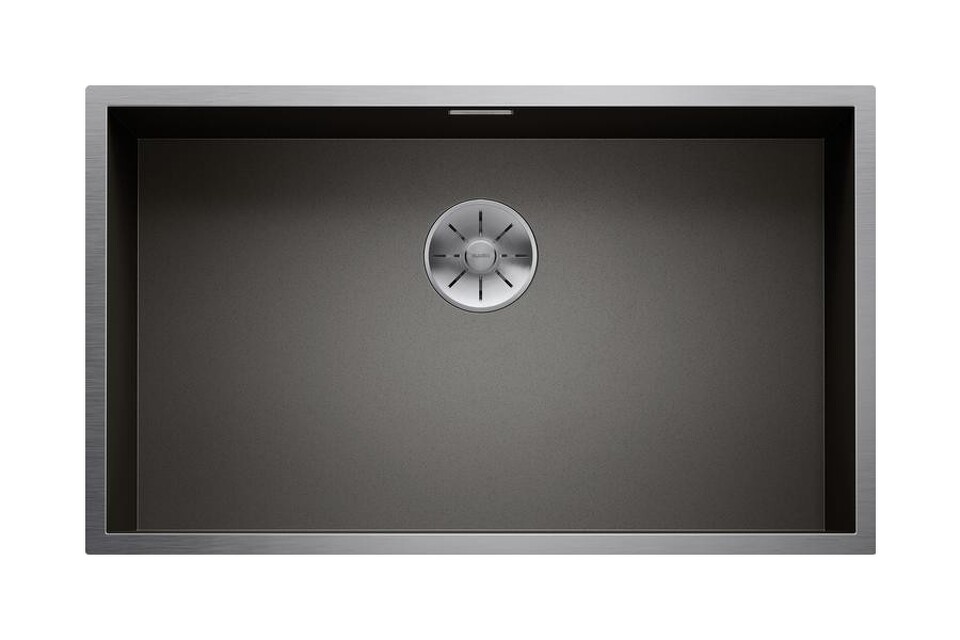 Фото Гранитная мойка Blanсo ZEROX 700-IF нерж.сталь Dark Steel с отв. арм. InFino®