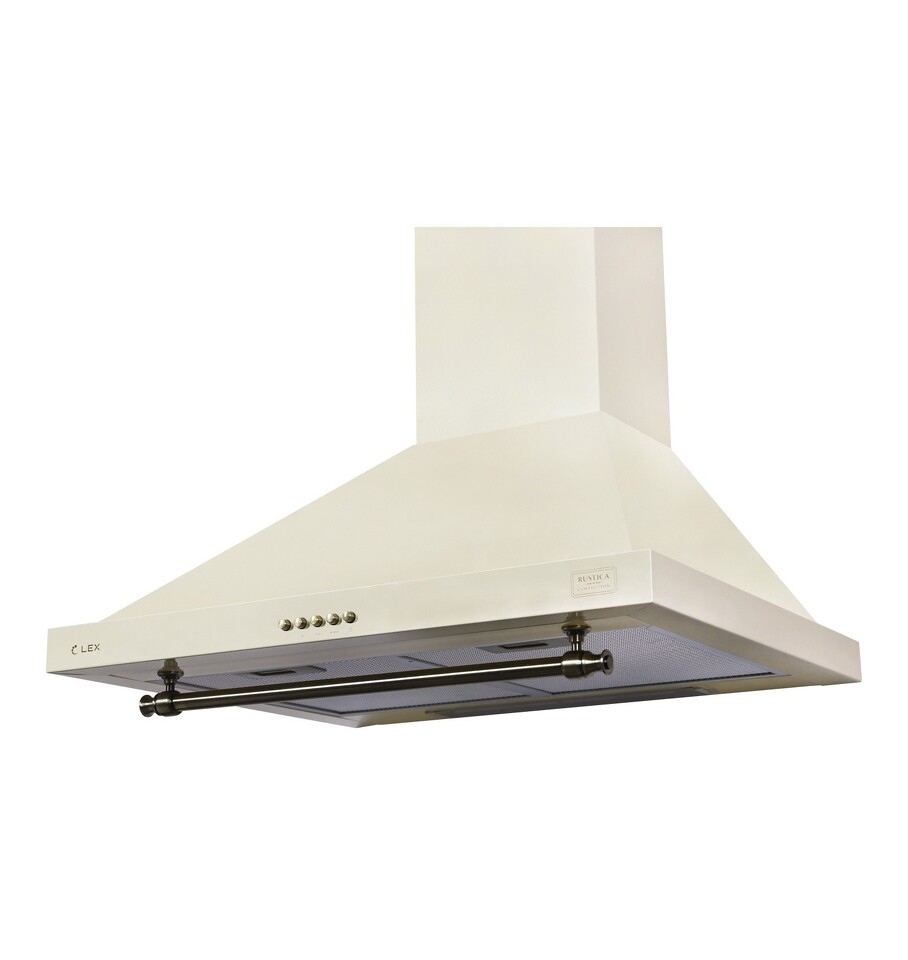Фото Купольная вытяжка Lex Vintage 600 Ivory Light Белый антик