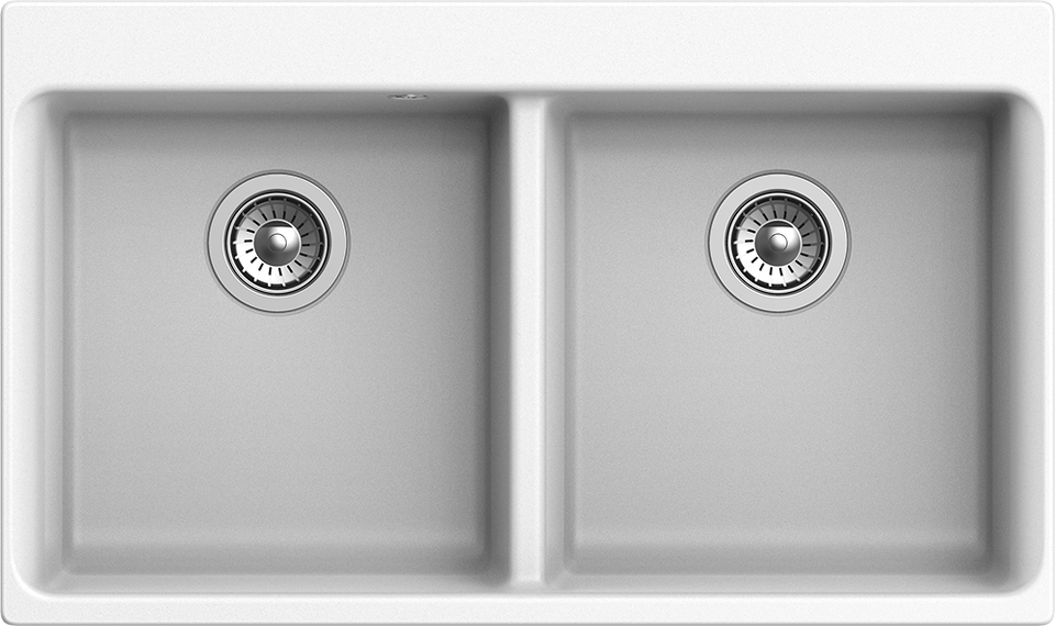 Фото Кварцевая мойка Rivelato AXEL 90-2D 2-чаши 870*520мм brina