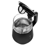 Превью картинка Чайник Lex LXK 30019-2, чайник стеклянный с двойными стенками (черный) #4