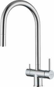 Картинка Rivelato Trevi U-обр. с краном питьевой воды и выдвижной лейкой D-35мм cromo