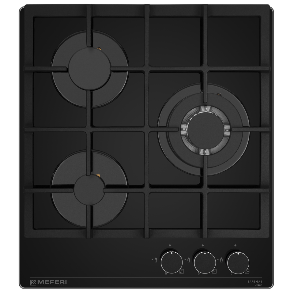 Фото Газовая варочная панель Meferi MGH453BK GLASS POWER