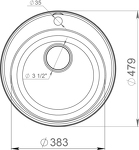 Превью картинка Кварцевая мойка GranFest GF-QUARZ 08 Черный #3