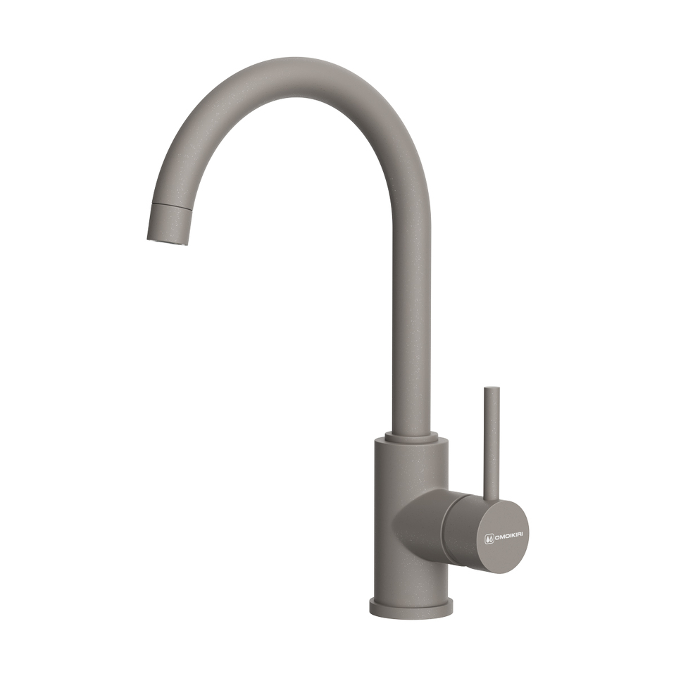 Фото Смеситель для кухни Omoikiri Shinagawa-P-GR латунь/leningrad grey