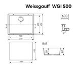 Превью картинка Кварцевая мойка Weissgauff WGI 50007 Deep Black #2