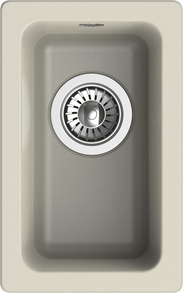 Фото Кварцевая мойка Rivelato BERKANA 25 подст.монтаж 1-чаш 305*455 topazio