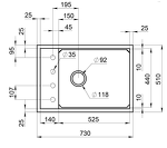 Превью картинка Кварцевая мойка GRANULA 7305, АЛЮМИНИУМ #5