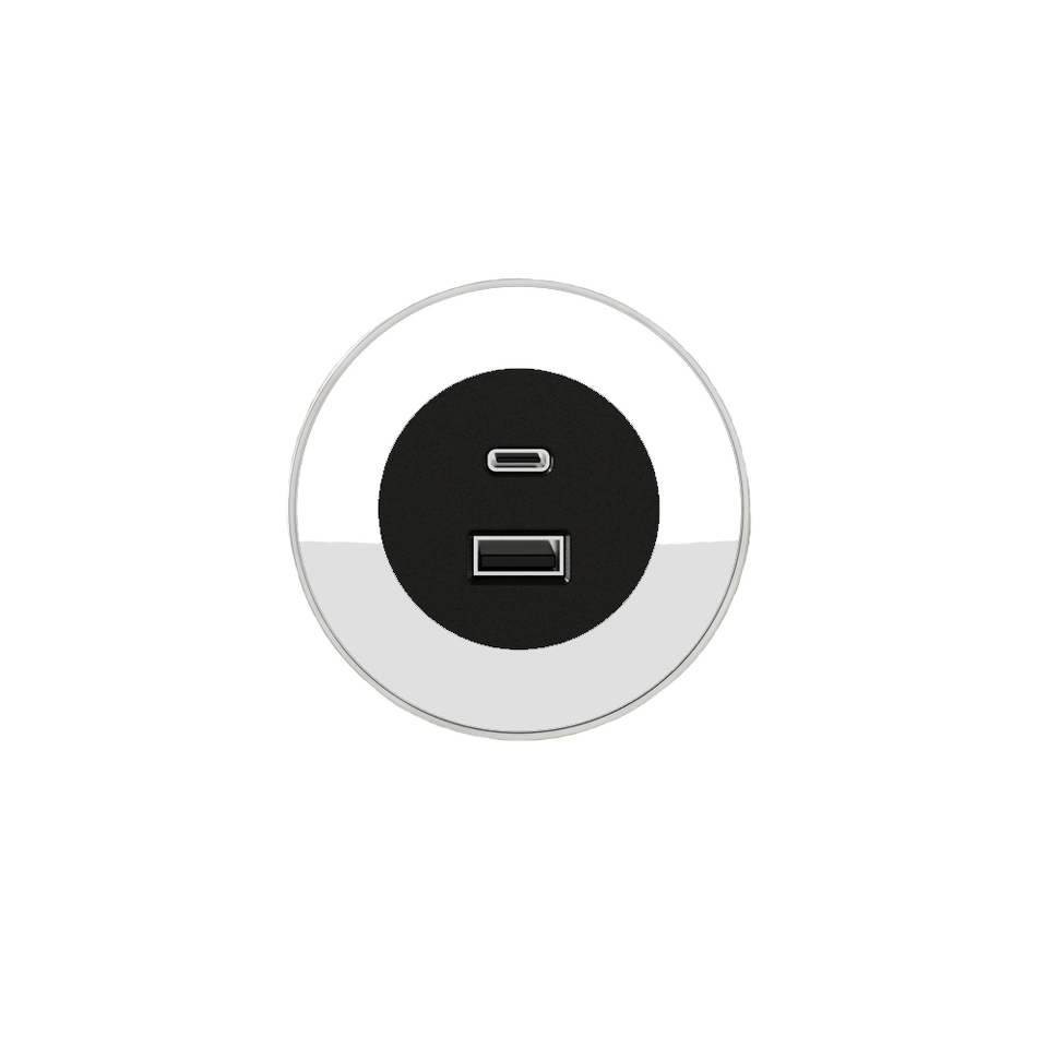 Фото ASA Розетка VERSADOT USB, врезная, белый