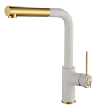 Превью картинка Смеситель для кухни Rivelato Albano Г-обр.с выдвижной лейкой D-35мм brina/oro #1